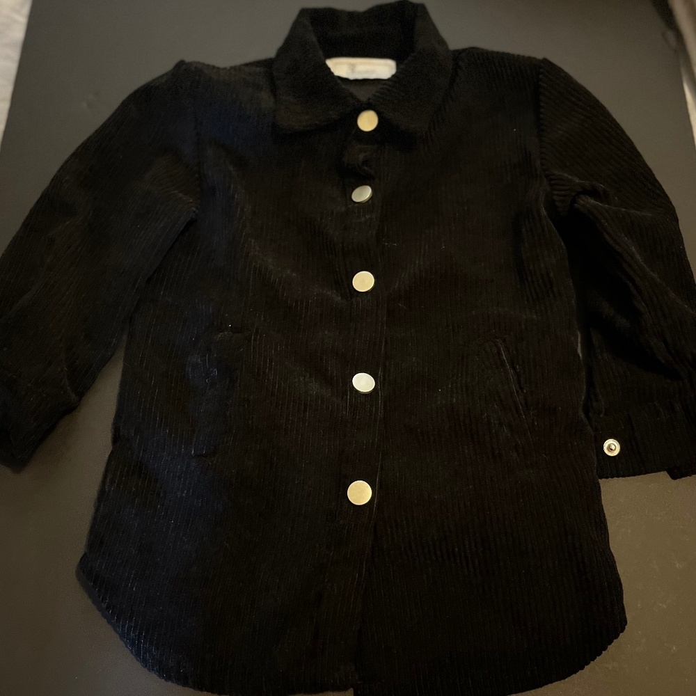 Black button down dress